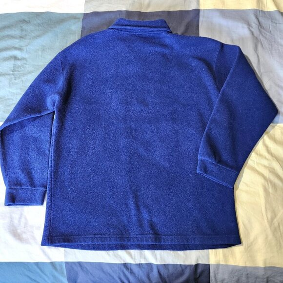 Tommy Hilfiger Fleece Sweater 1/4 Zip Colorblock Blue Red Grey Pullover - Picture 8 of 10